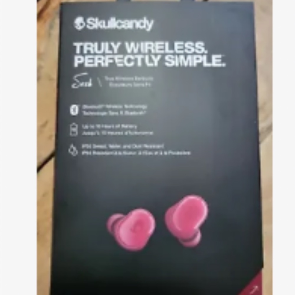 Skullcandy sesh evo, red wireless earbuds. Like new.